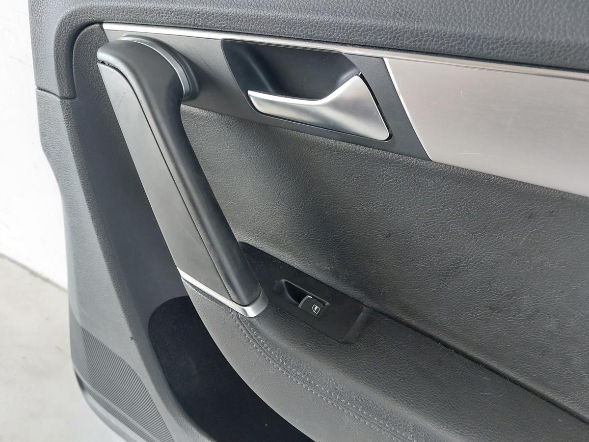 VW Passat 3C B7 Variant T&uuml;reverkleidung vorn rechts Leder schwarz T&uuml;rpappe