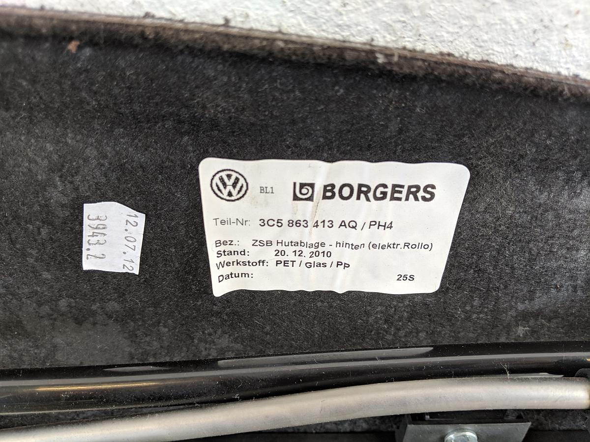 Sonnenrollo Rollo Hutablage Sonnenschutz hinten elektrisch Limo VW Passat 3C B7