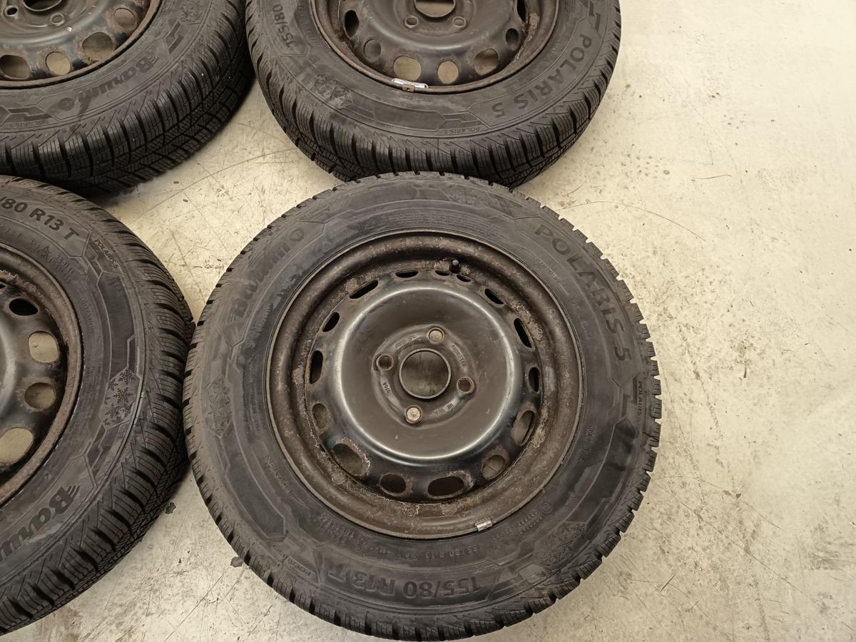 Opel Corsa C orig Satz Stahlfelgen mit Reifen 5x13 ET 43 mit Radkappen Bj 2004