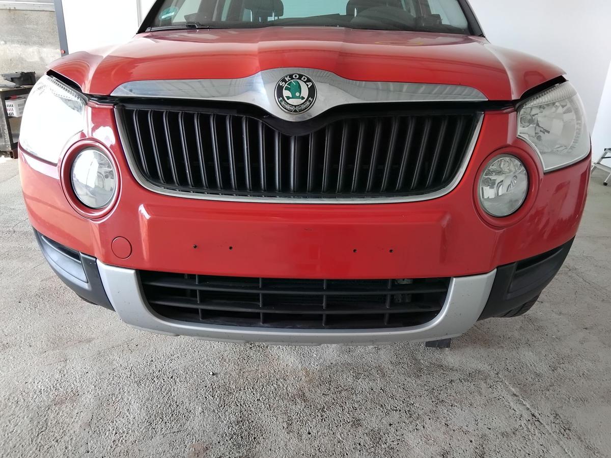 Skoda Yeti 5L original Stoßfänger Stoßstange vorn beschädigt BJ2010 LF3K Corrida Red