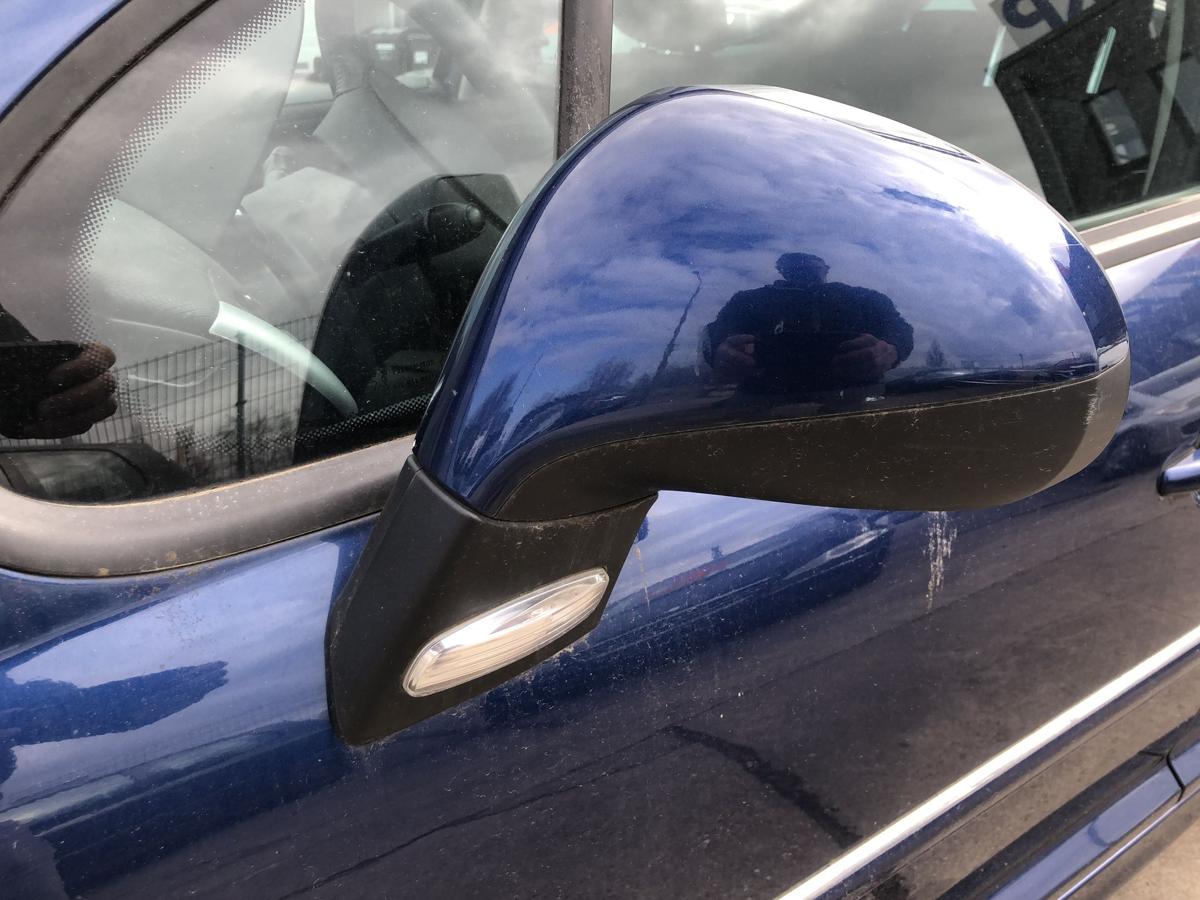 Peugeot 207SW Au&szlig;enspiegel links Seitenspiegel R&uuml;ckspiegel elektrisch KPL blau