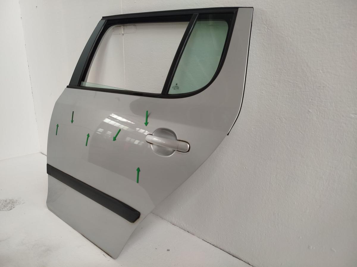 Tür hinten links Fondtür Rohbau LA7W Reflexsilber Autotür Skoda Fabia II 5J