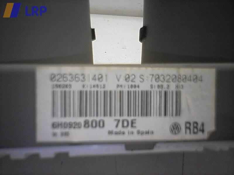 Seat Arosa 6HS Tacho Kombiinstrument 6H0920800 0263631401 MOTORMETER BJ2004