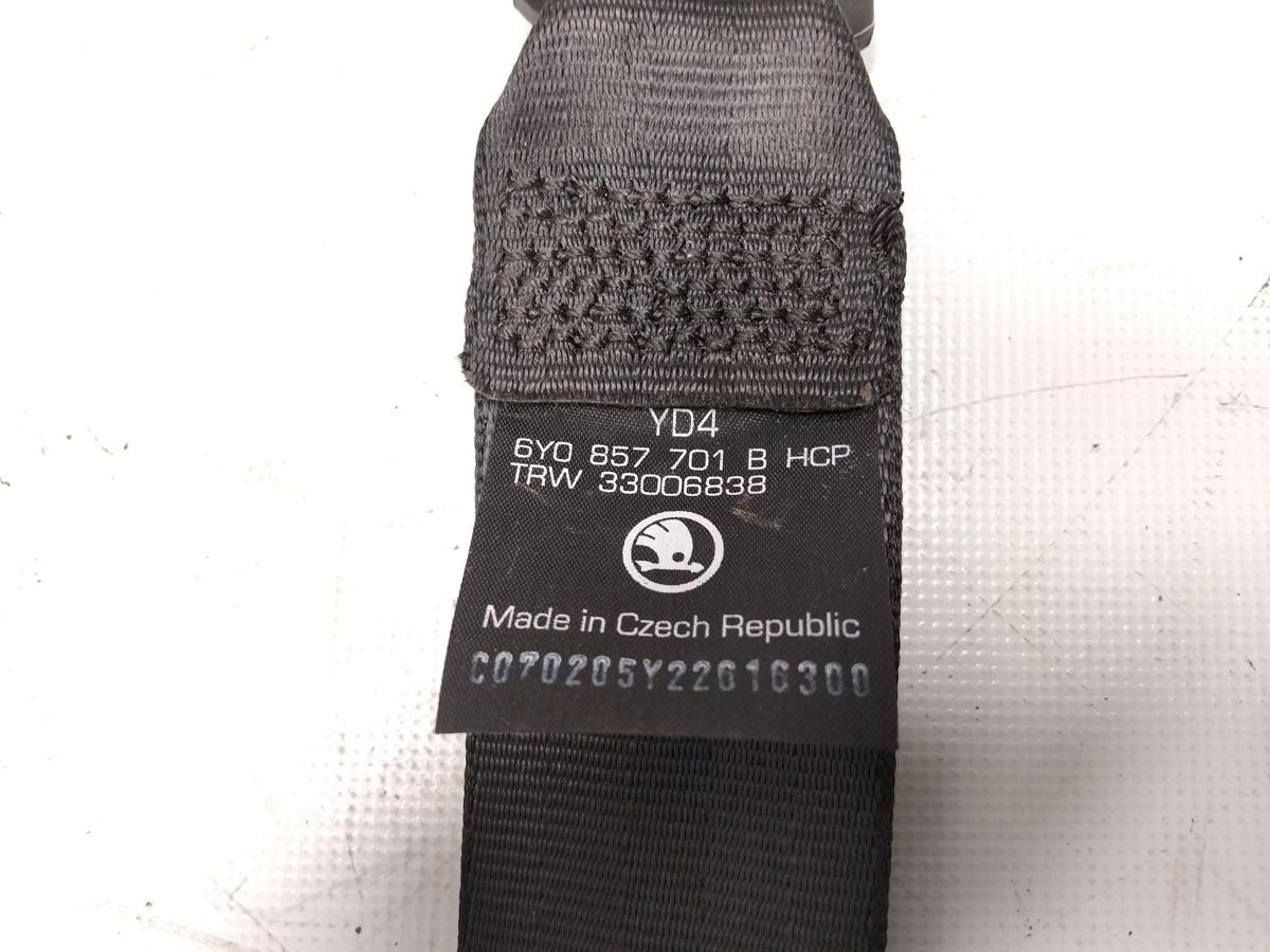 Skoda Fabia 1 6Y original Sicherheitsgurt vorn links schwarz unfallfrei BJ2005