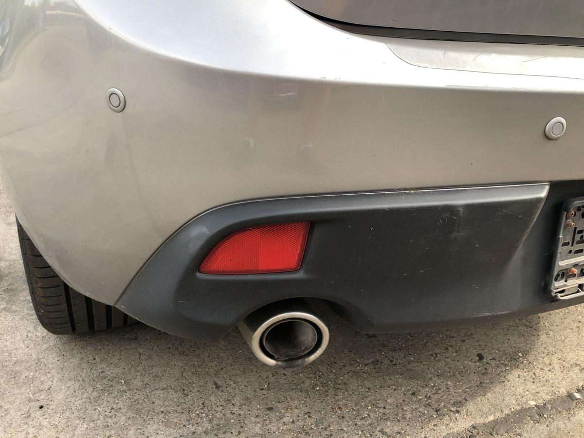 Mazda 3 Typ BL Stoßfänger hinten mit PDC Heckschürze 5trg 38P Liquid Silver Met