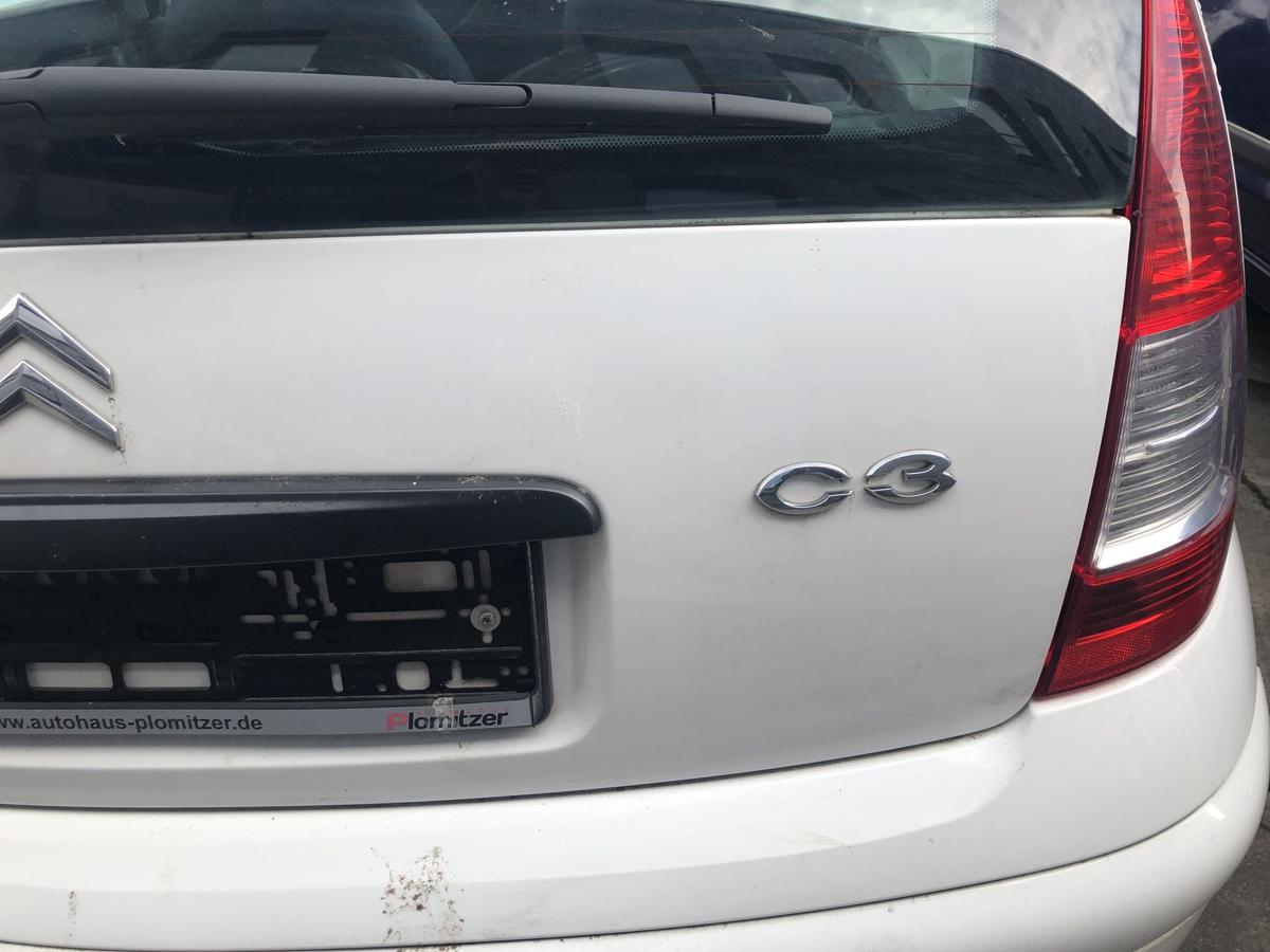Citroen C3 Typ F Heckklappe mit Heckscheibe im Rohbau EWP Polar Wei&szlig;