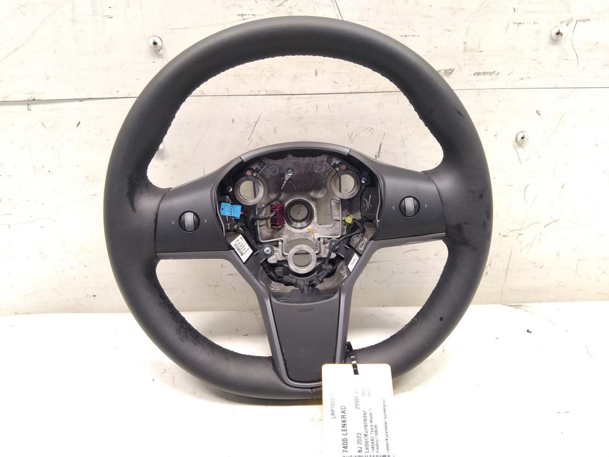 Tesla Model Y original 3 Speichen Lederlenkrad Lenkrad BJ2023