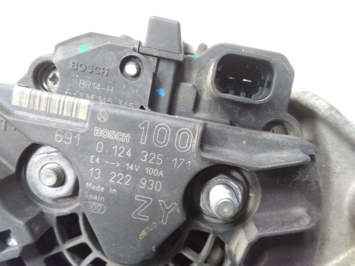 Opel Astra H original Lichtmaschine Generator 100A Bosch 1.4 66kw Z14XEP Bj.2007