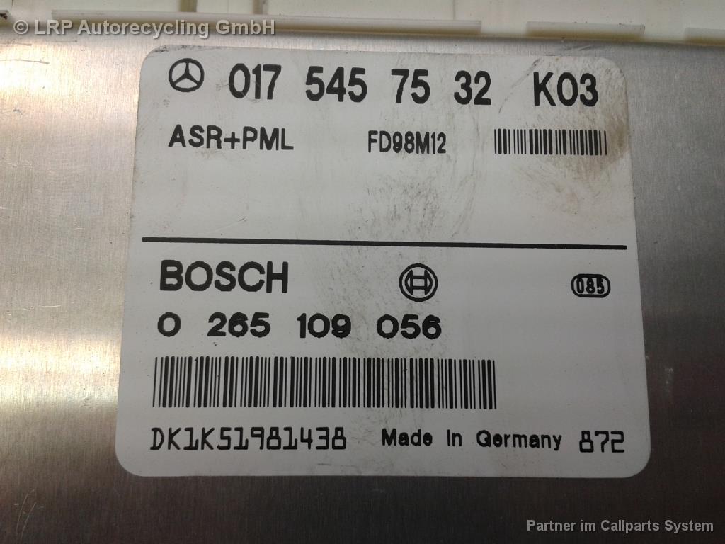 Mercedes E Klasse W210 E240 Steuergerät ASR 0175457532 0265109056 BOSCH BJ1999