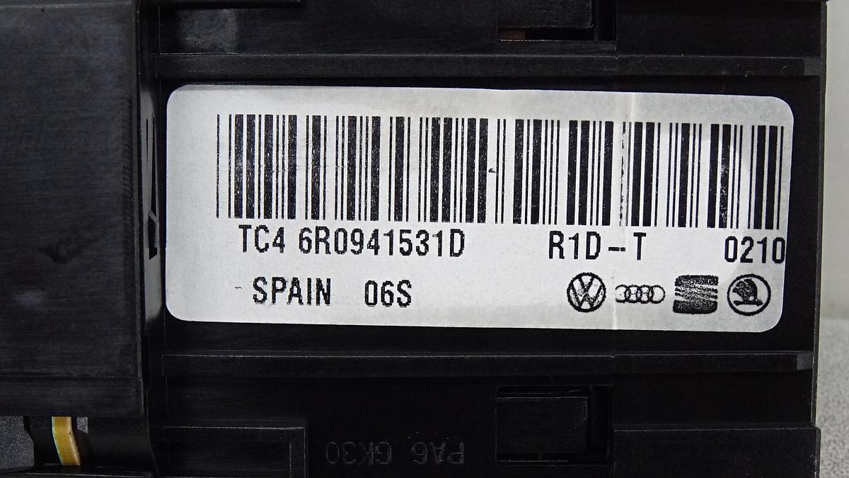 VW Polo 6R Lichtschalter ohne NSW 6R0941531D Bj2010