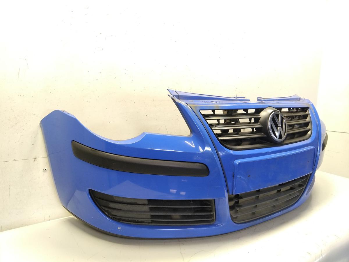 VW Polo 9N3 original Sto&szlig;stange Sto&szlig;f&auml;nger vorn LA5F Summerblue BJ2008