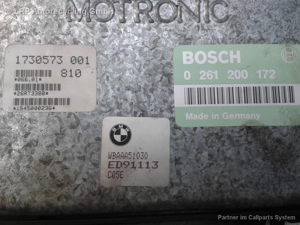 BMW 3-er E30 BJ1990 Steuergerät Motor 1730573 Bosch 0261200172