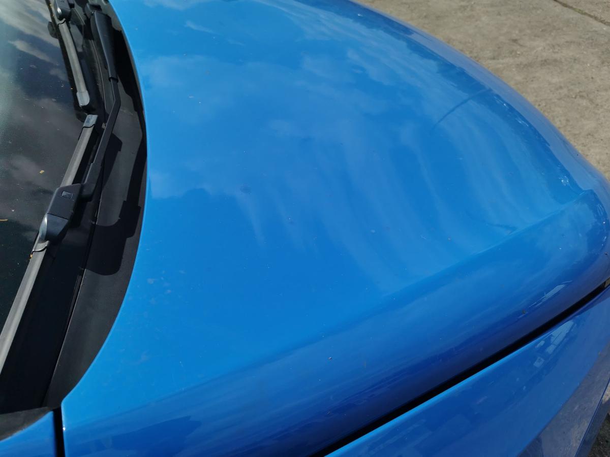 Seat Ibiza 6J Motorhaube Haube Klappe Deckel Bonnet vorn blau Hagelschaden