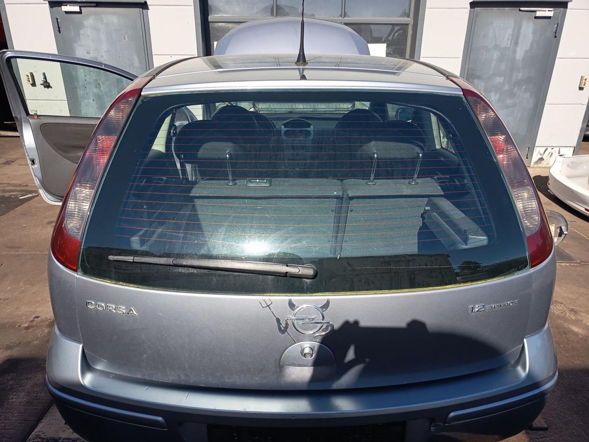 Opel Corsa C original Heckklappe mit Scheibe Z163 Lichtsilber Bj 2005