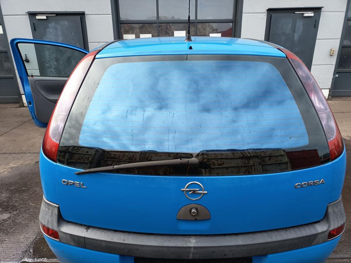 Opel Corsa C original Heckklappe mit Scheibe Z20A Arubablau Bj 2001