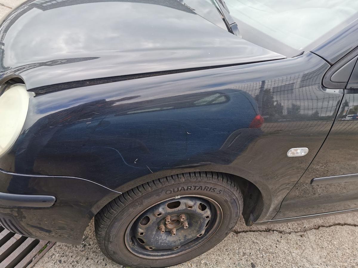 VW Polo 9N1 Kotflügel Fender Seitenwand vorn links L041 Brillantschwarz bis 2005