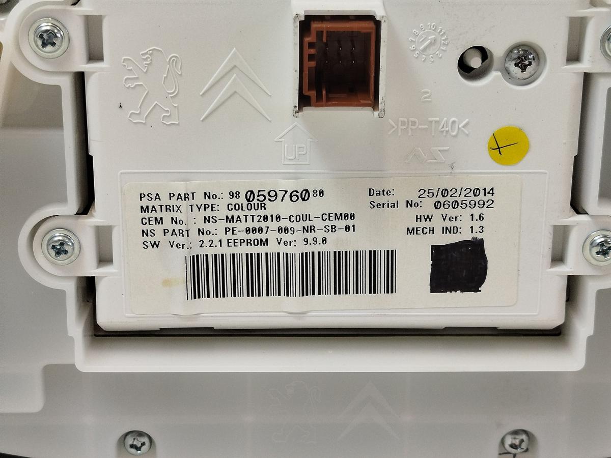 Peugeot 2008 I CU Tacho Kombiinstrument Benzin Cockpit OEM