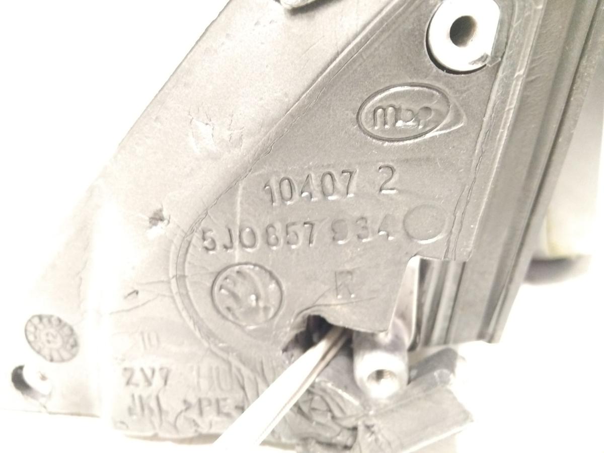 Skoda Fabia 2 5J Facelift orig Au&szlig;enspiegel rechts manuell BJ2013 LF8L Platingrau