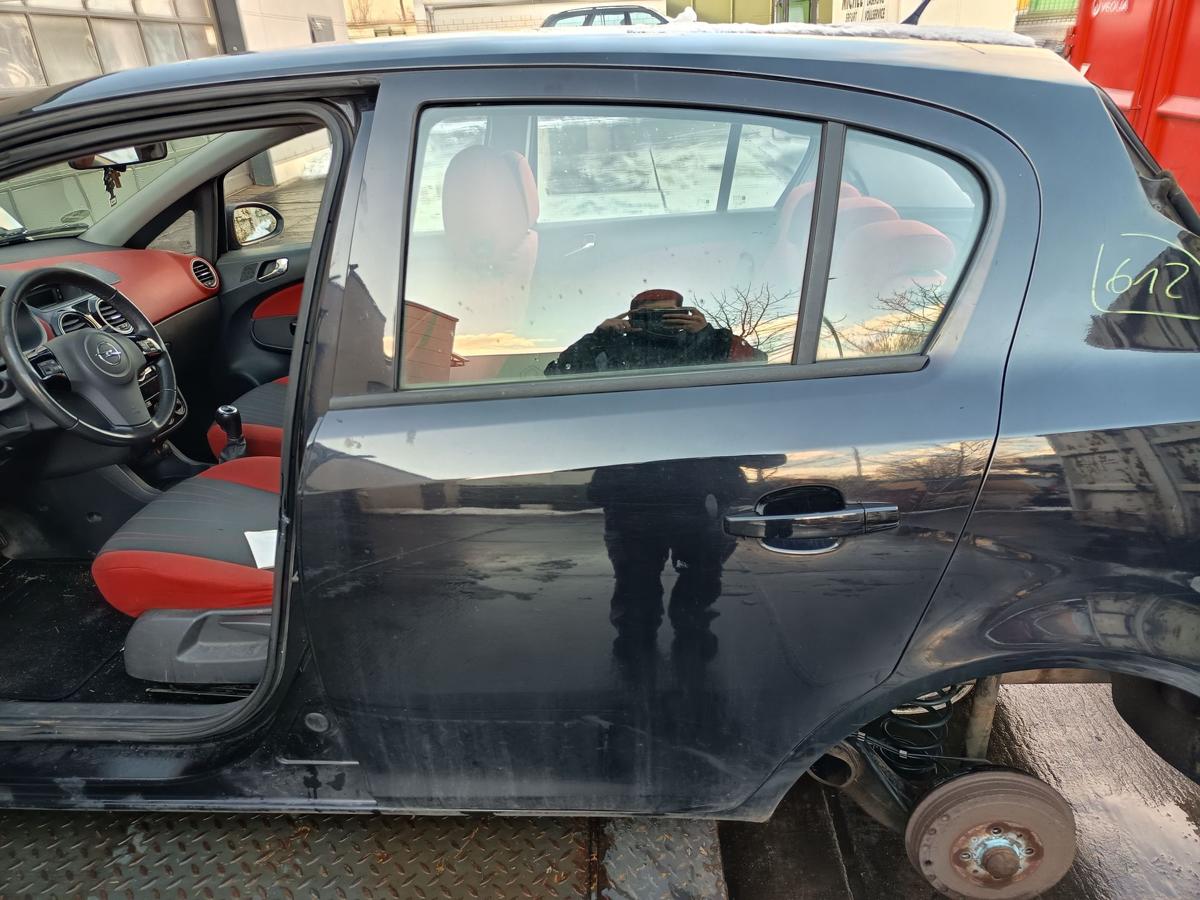 Opel Corsa D original T&uuml;r hinten links Fond Z20R Saphirschwarz Bj 2009