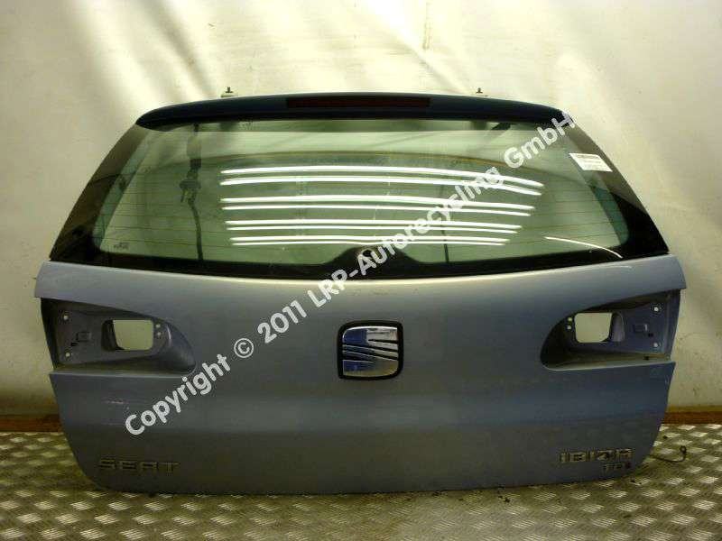 Seat Ibiza 6L original Heckklappe mit Heckscheibe hellblaumetallic BJ2002