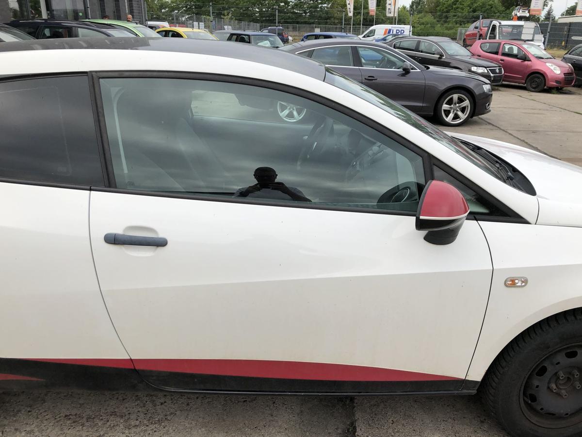 Seat Ibiza 6J T&uuml;r vorn rechts Beifahrert&uuml;r im Rohbau nur 3 t&uuml;rer LB9A Candywei&szlig;