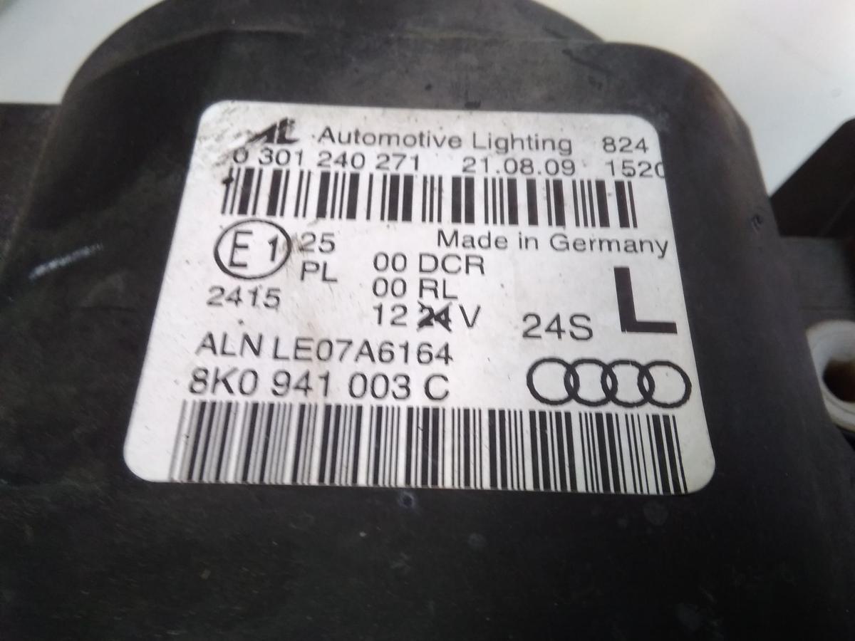 Audi A4 8K B8 original Bi-Xenon Scheinwerfer links mit LED-Tagfahrlicht Bj.2009