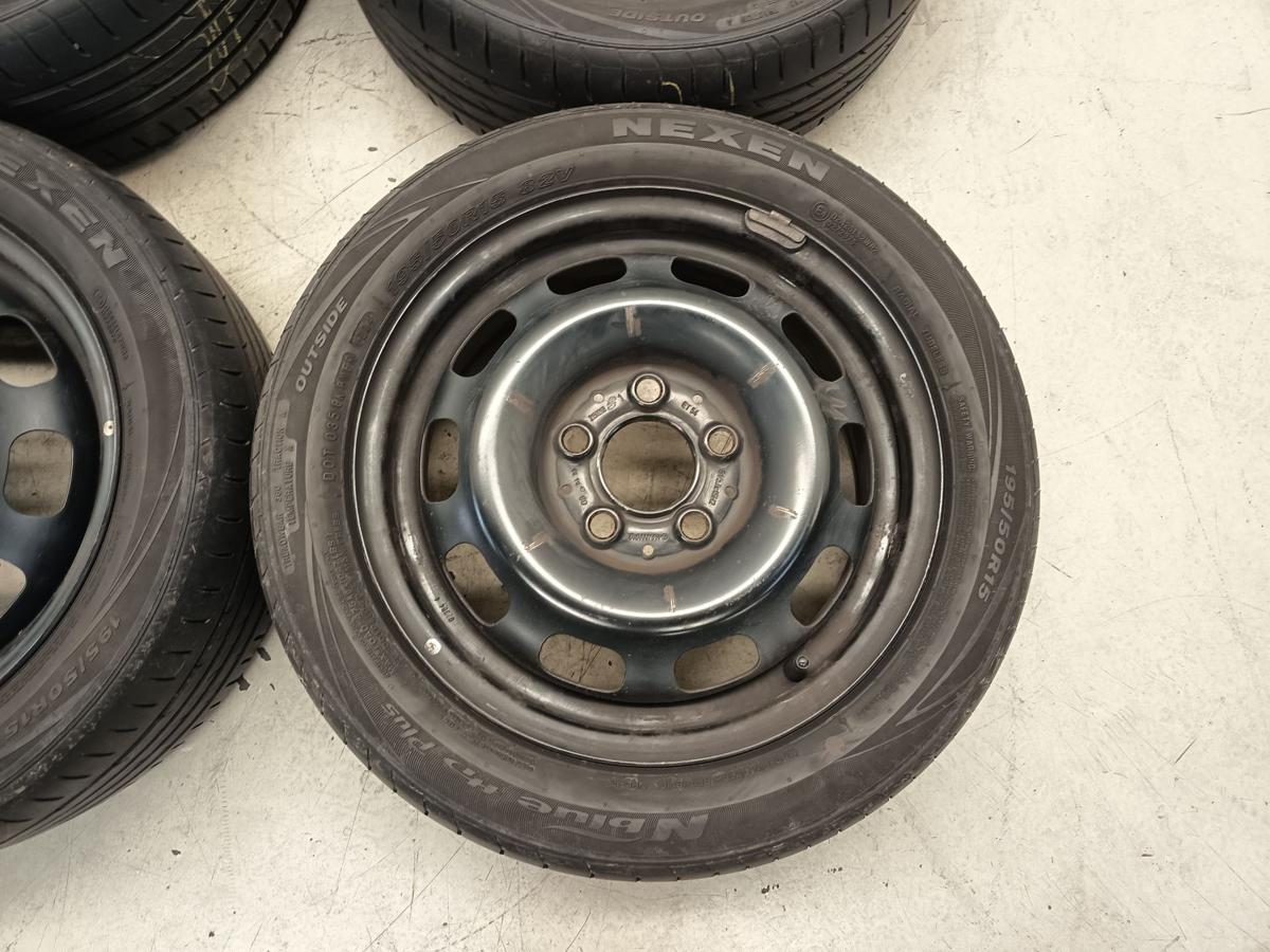 Mercedes A-Klasse W168 orig Stahlfelgen Satz Sommerreifen 5,5Jx15 ET54 Bj 2004