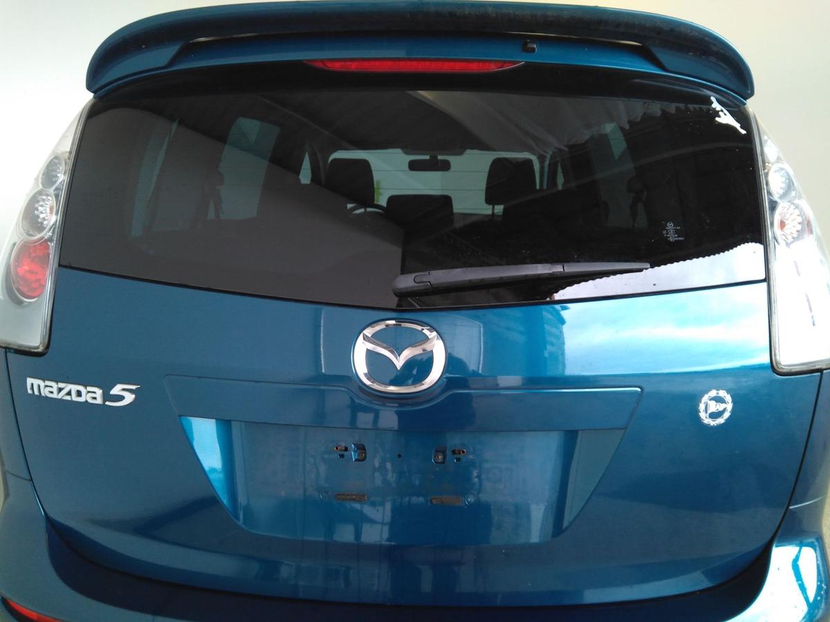 Mazda 5 CR original Heckklappe mit Heckscheibe und Spoiler Blaumetallic Bj.2007