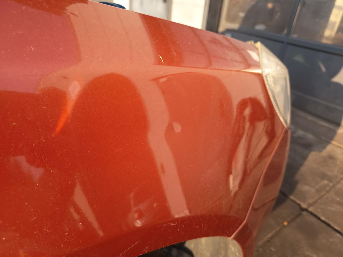 Skoda Fabia II 5J original Kotfl&uuml;gel rechts LF3H Orange Baujahr 2007