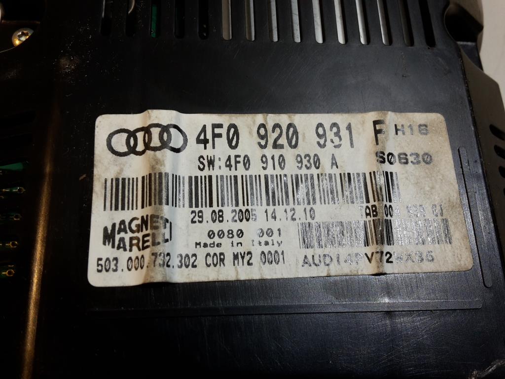 Audi A6 4F BJ 2005 Kombiinstrument Tacho 3.0TDI 4F0920931F