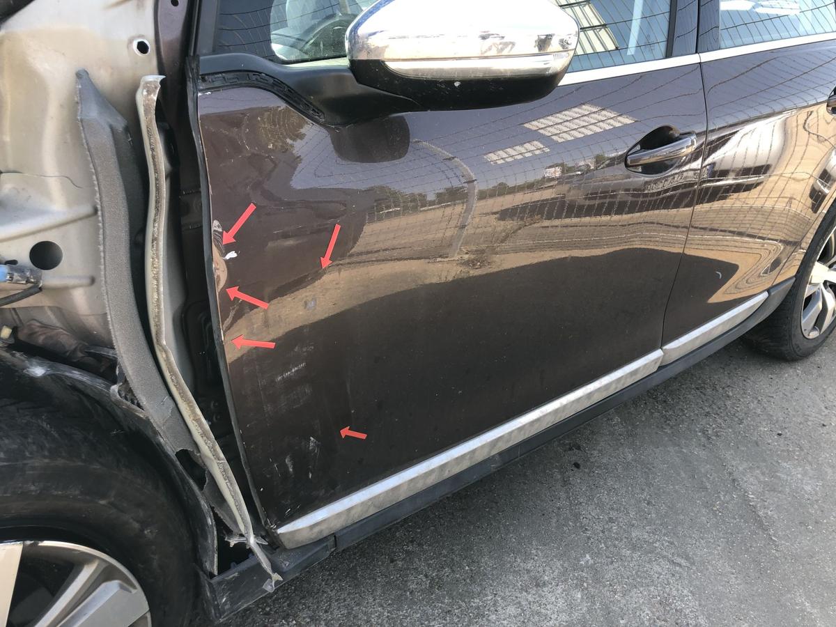 Peugeot 2008 I CU Tür vorn links Fahrertür im Rohbau ETV Braun Makaha Schaden