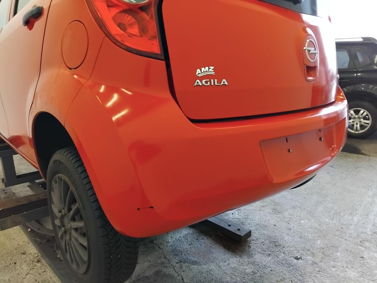 Opel Agila B original Sto&szlig;stange Stossf&auml;nger hinten 4VA glutrot BJ2009