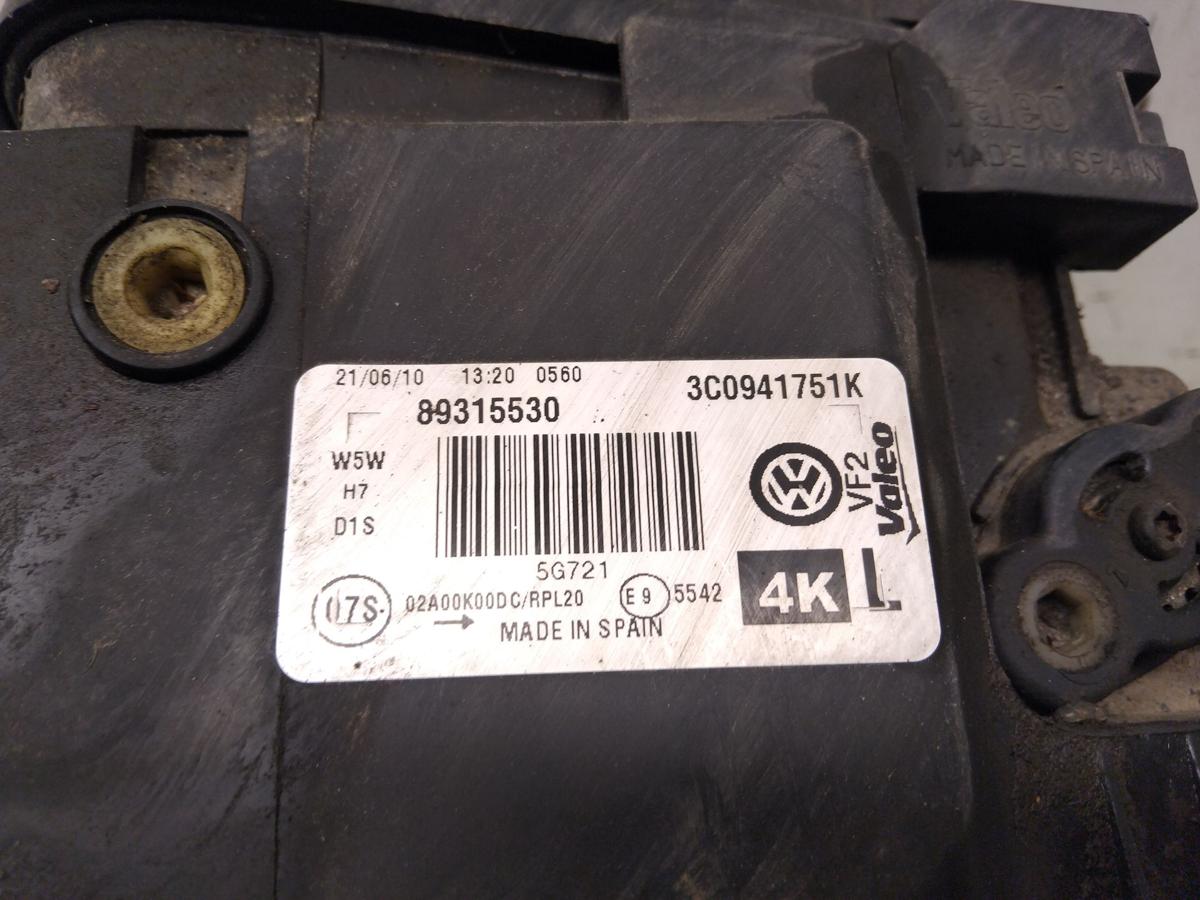 VW Passat 3C B6 original Bi-Xenon Scheinwerfer links Valeo Bj.2010