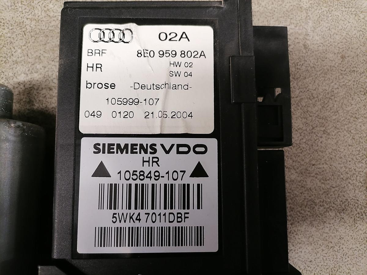 Audi A4 8E B6 BJ04 Fensterhebermotor hinten rechts 8E0959802A