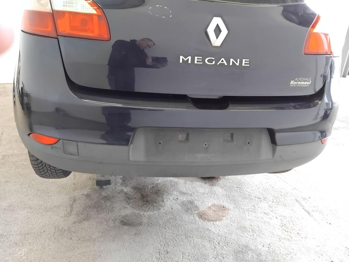 Renault Megane 3 orig Sto&szlig;stange Stossf&auml;nger hinten 5t&uuml;rig Flie&szlig;heck BJ2009 NV472 Bleu Crepuscule