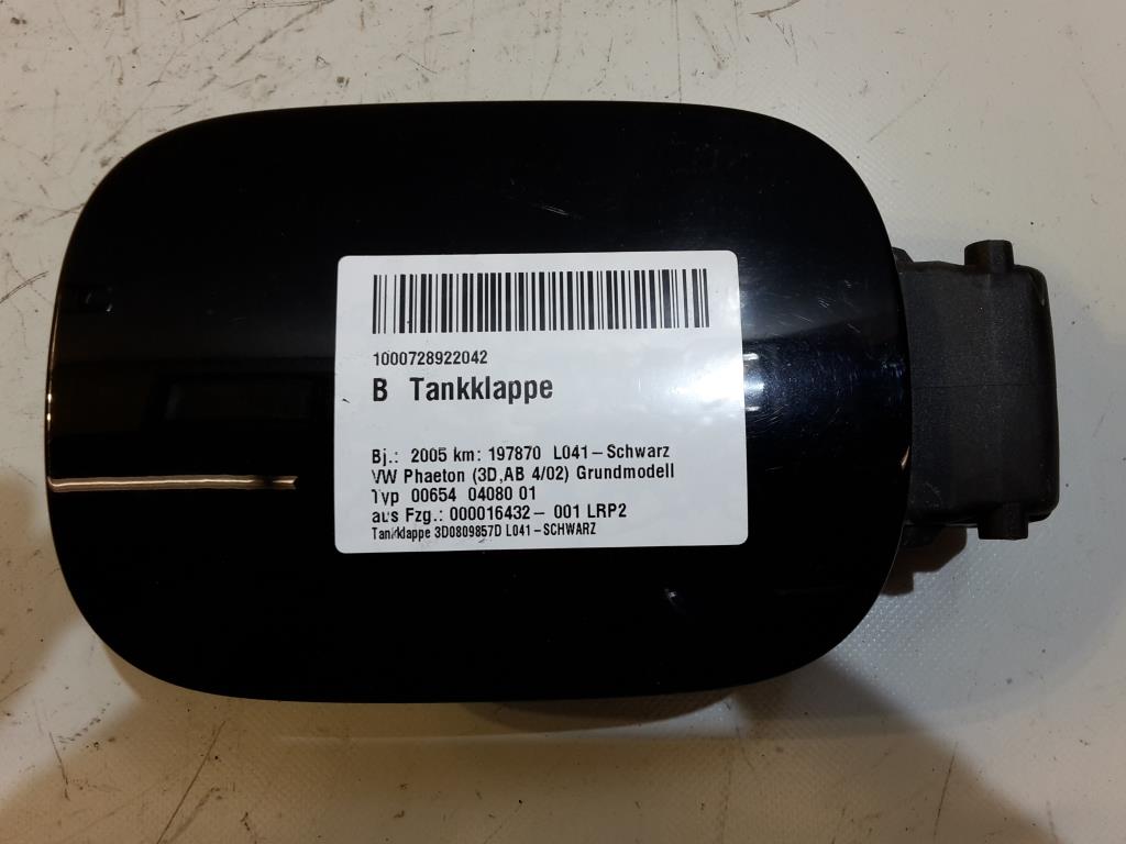 VW Phaeton BJ 2005 Tankklappe Tankdeckel Schwarz L041 3D0809857D