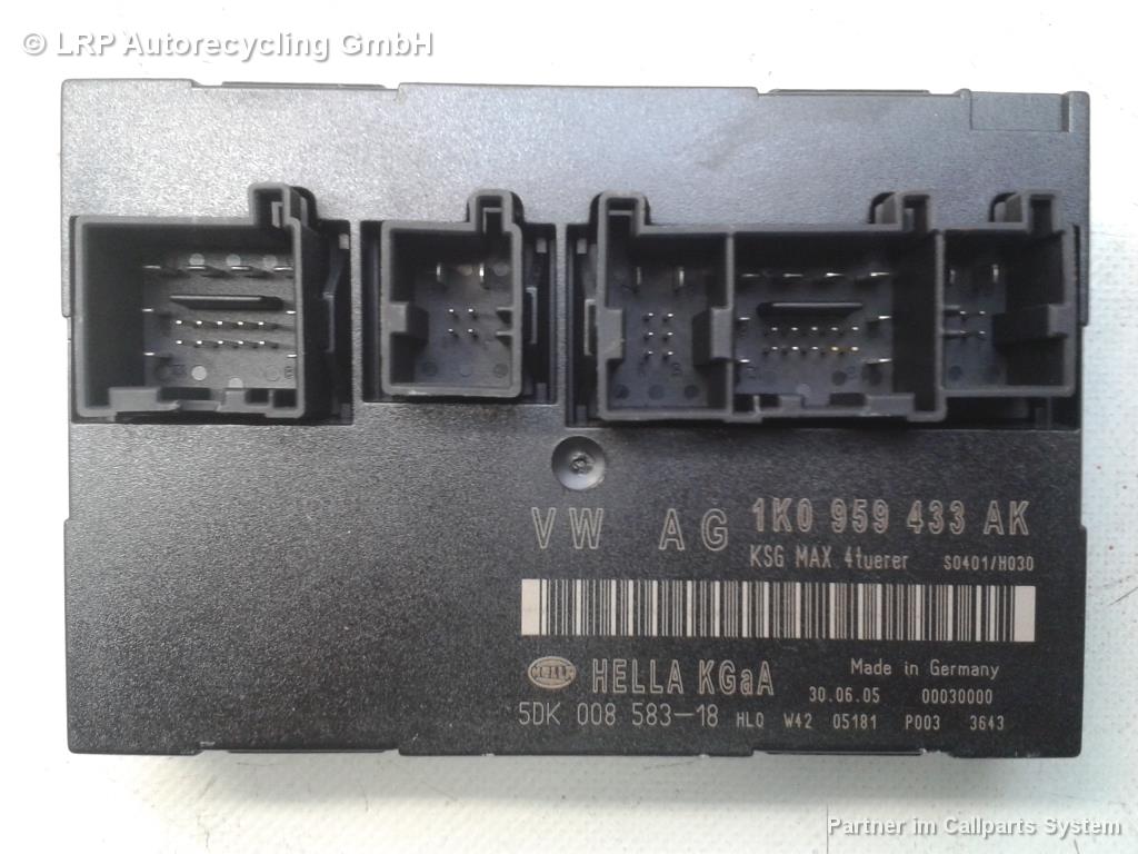 Skoda Octavia 2 1Z BJ2005 Komfortsteuergerät 1K0959433AK Hella