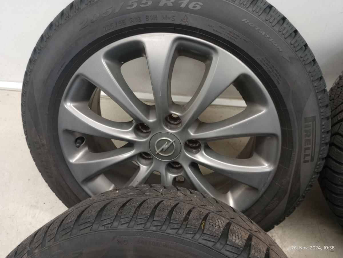Opel Vectra C orig Alufelgen Satz 6,5 x 16 ET39 mit Winterreifen 205/55R16