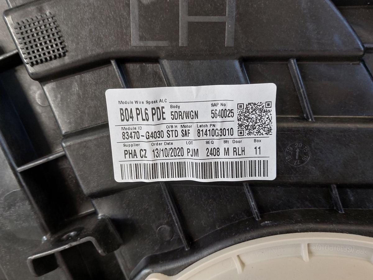 Hyundai i30 PD Mild Hybrid Fensterheber hinten links elektrisch auf Grundplatte