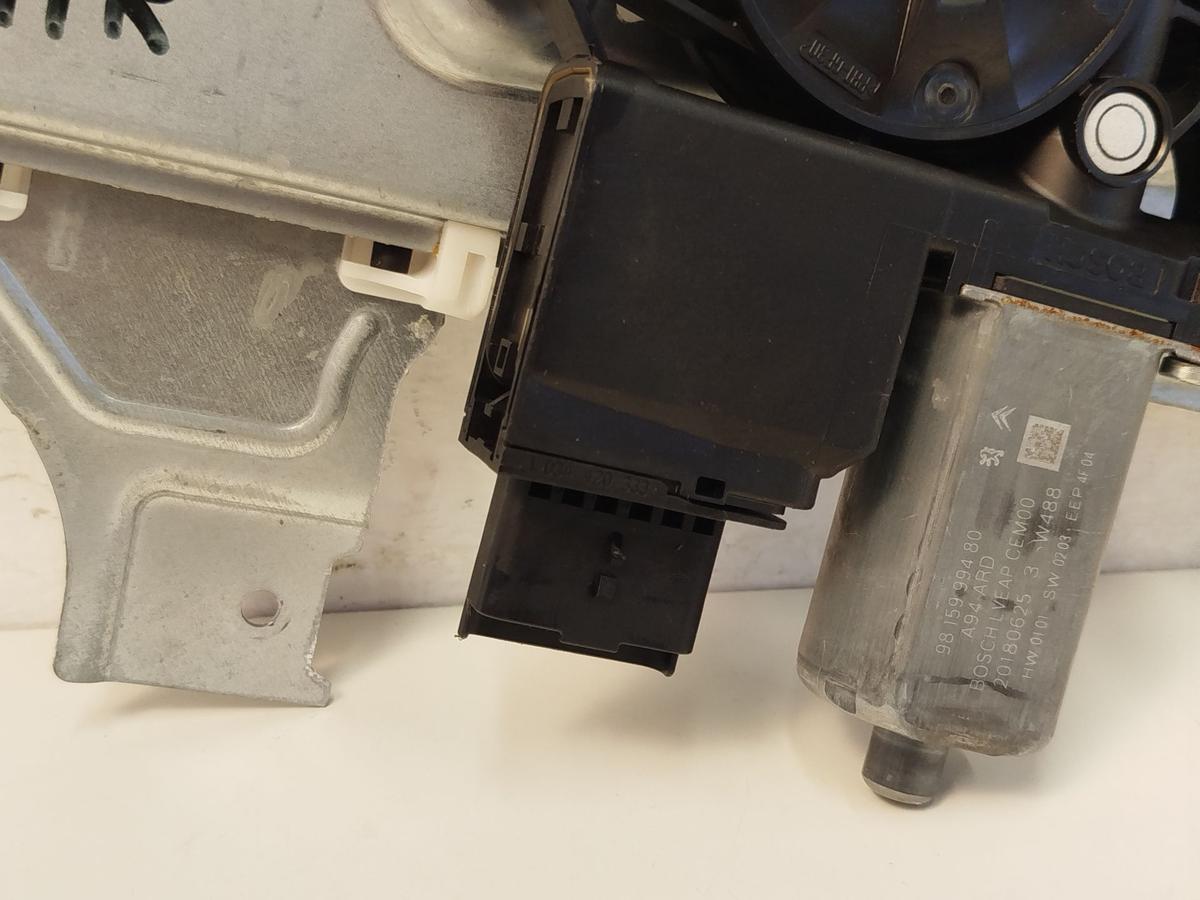 Peugeot 2008 I CU ab16 Fensterheber hinten rechts elektrisch Motor und Mechanik
