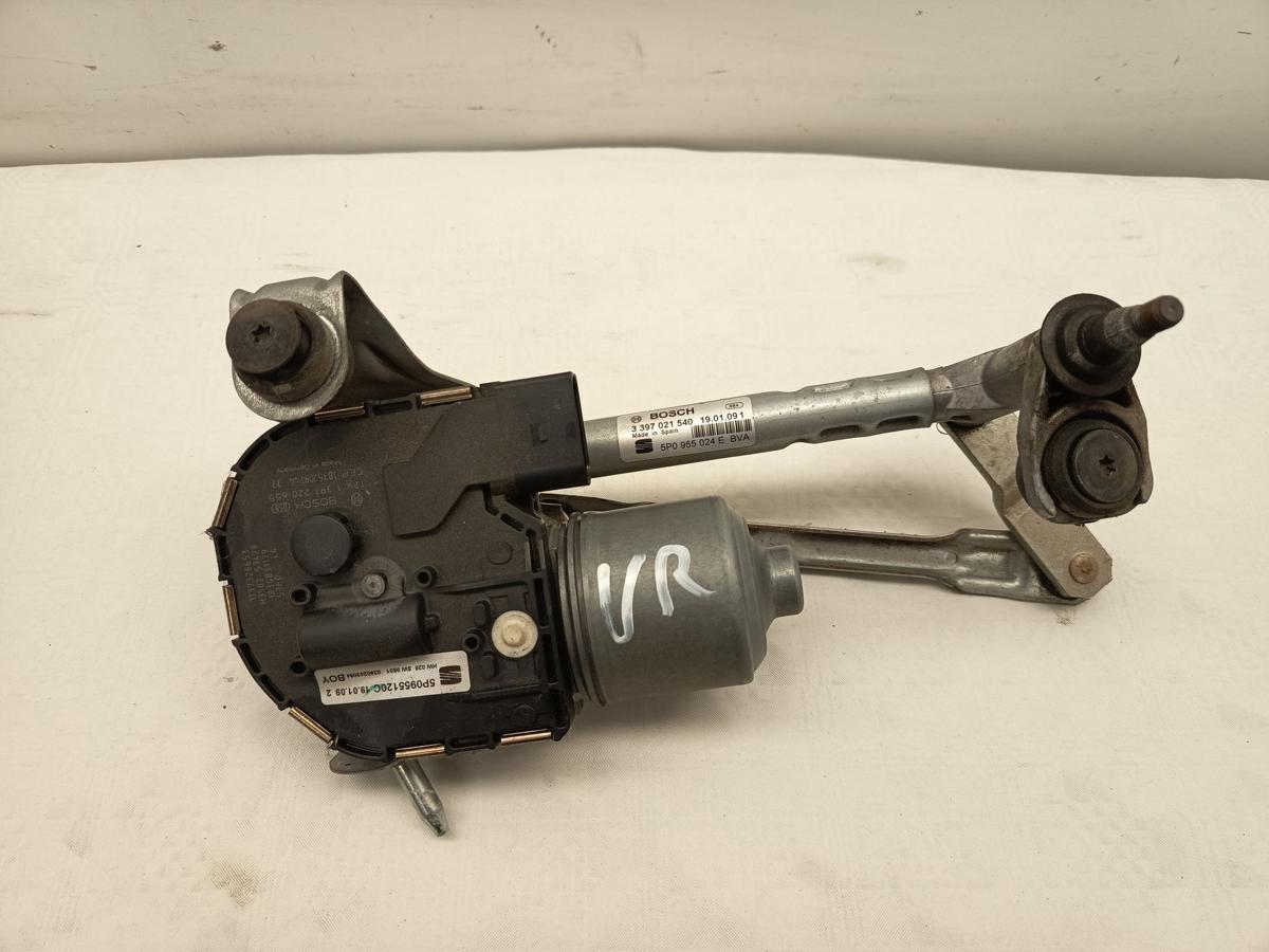 Seat Altea 5P original Wischermotor 5P0955120B vorn/Front rechts mit Gest&auml;nge