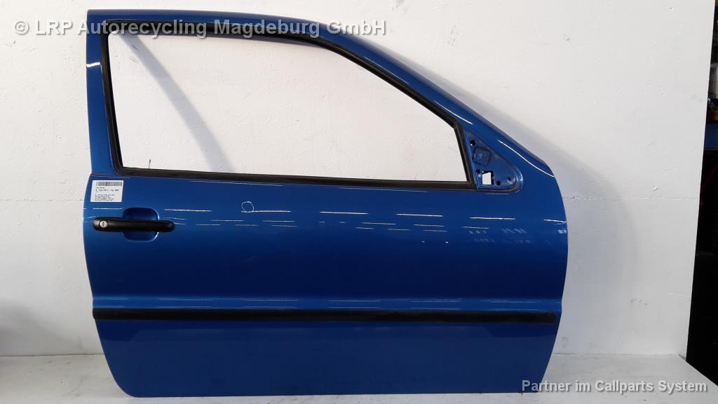 VW Polo 6N2 ab99 Tür vorn rechts Beifahrertür 3-türer blau LA5M