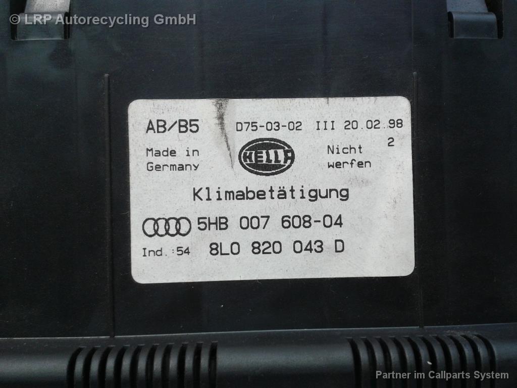 Audi A4 B5 8D Bj.1998 original Heizungsregulierung Klimaautomatik 8L0820043D