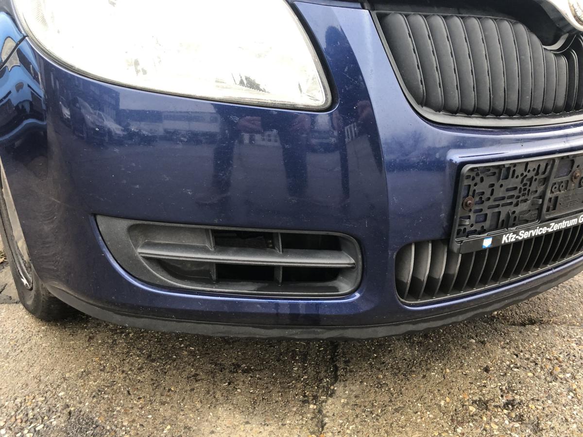 Skoda Fabia 2 Typ 5J Sto&szlig;f&auml;nger vorn Frontsch&uuml;rze LF5Q Storm Blau 06 bis10