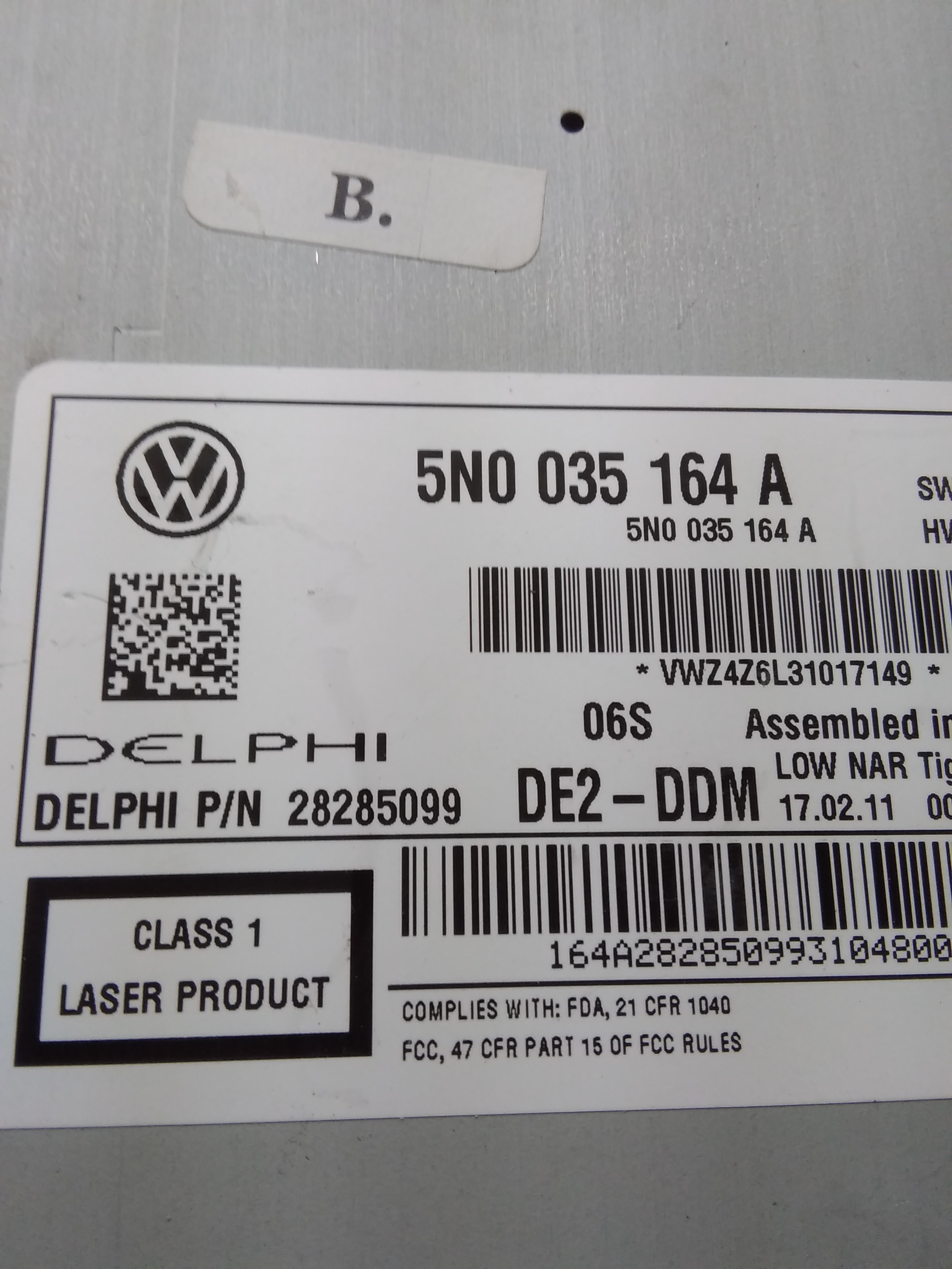 VW Passat 3C B7 Radio Navi original BJ2010 5N0035164A