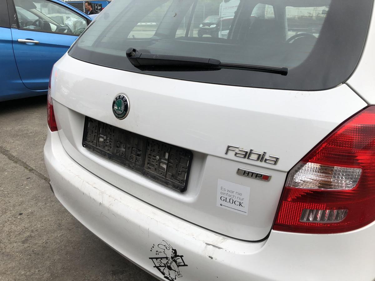 Skoda Fabia 2 5J Heckklappe Kofferklappe mit Scheibe Kombi LF9E Candyweiss