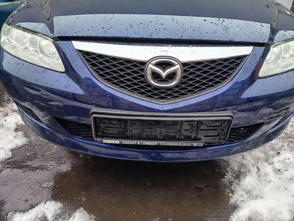 Mazda 6 orig Sto&szlig;stange Stossf&auml;nger vorn Blau Met / vor Facelift 02-05 Bj 2002