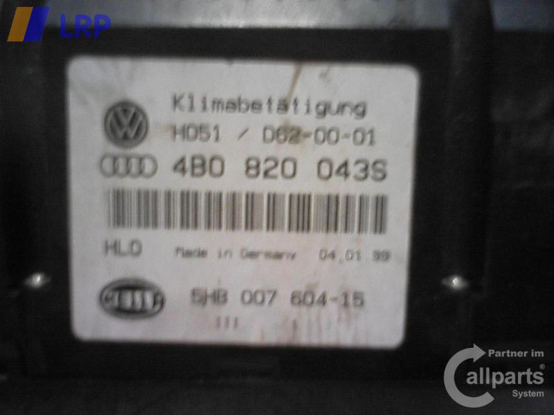 Audi A6 C5 Heizungsregulierung 5HB00760415 Klima BJ1998