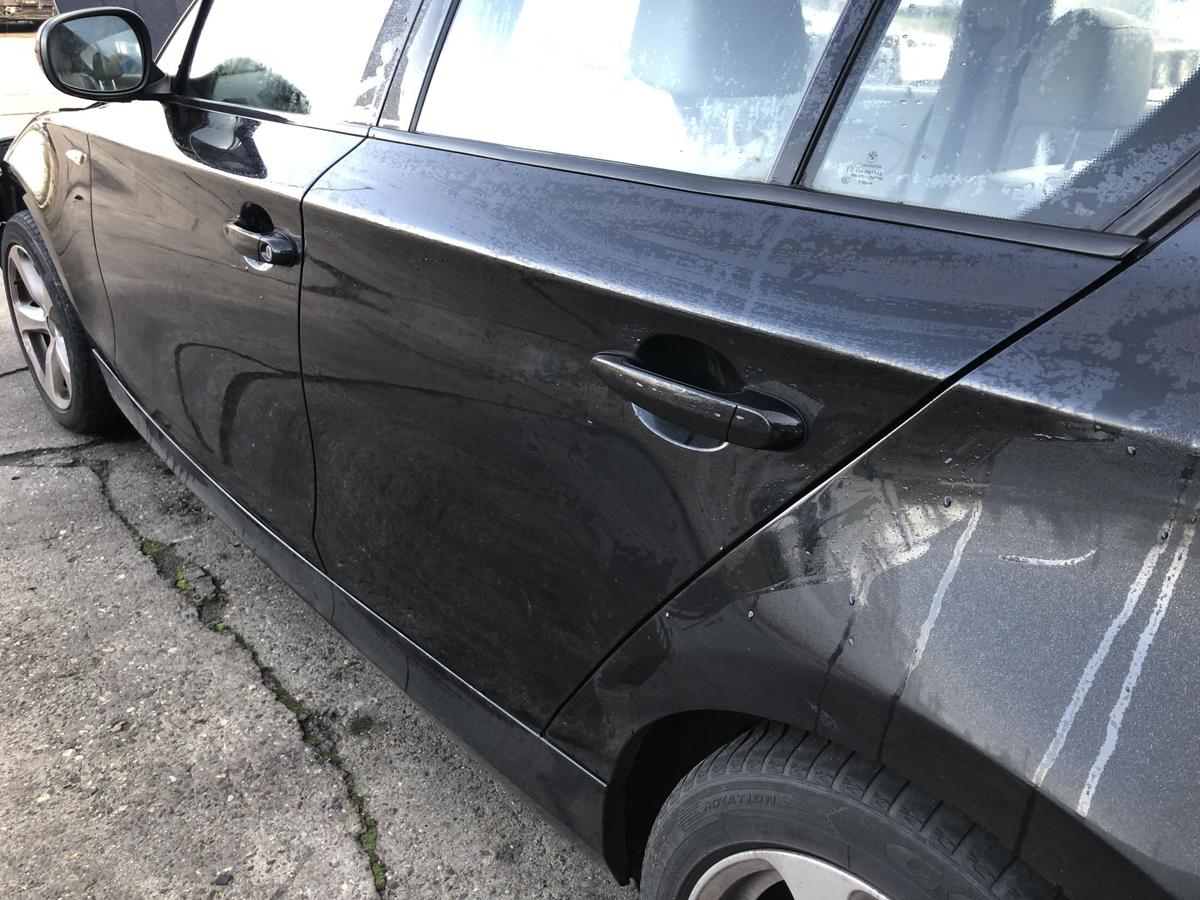 BMW 1er E87 LCI ab07 Tür hinten links Fondtür 475 Blacksapphire 5-türer