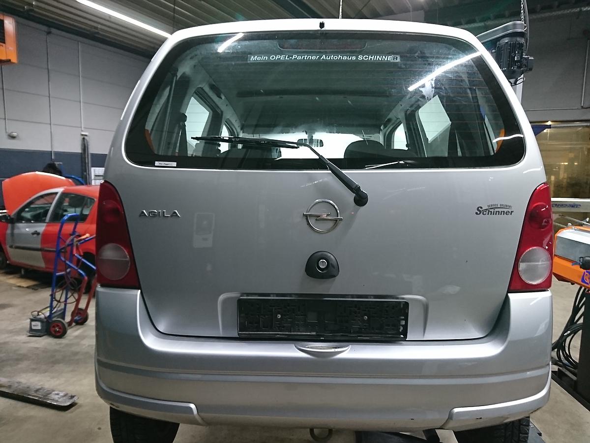 Opel Agila A org Heckklappe mit Scheibe Facelift Z157 Starsilber Bj 2004